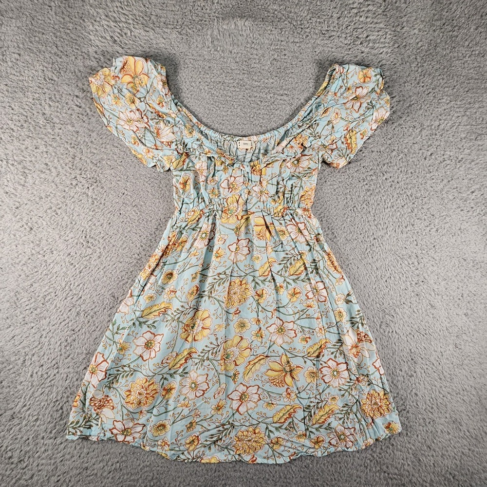 Vtg Billabong Babydoll Top Juniors XS Floral Milkmaid 90s Y2K‎ Coquette Fairy